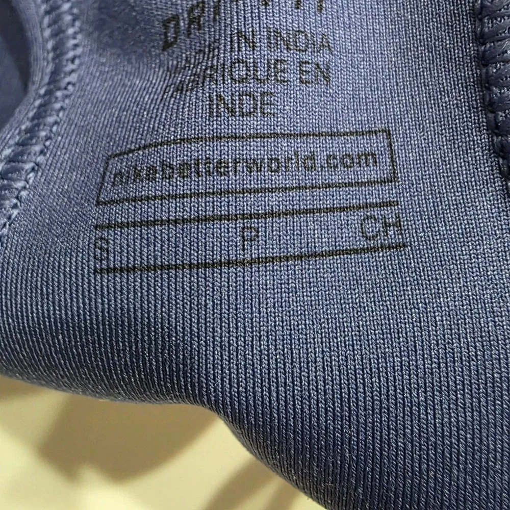 Nike‎ Dri-FIT Womens Sports Bra Small Blue Purple Racerback Swoosh Logo Gym Yoga